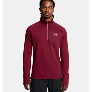 NWT Under Armour UA Launch Elite Cold Weather Men's ½ Zip in Cardinal sz Large